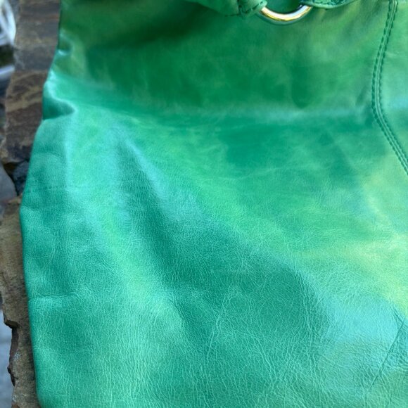 HOBO International Light Green Leather Shoulder Bag Boho Large - Picture 8 of 8